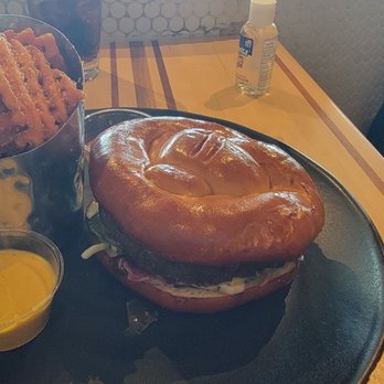 Root Down DIA - Veggie burger - New American Near Me - Denver, Colorado Root Down DIA - Veggie burger - New American Near Me - Denver, Colorado