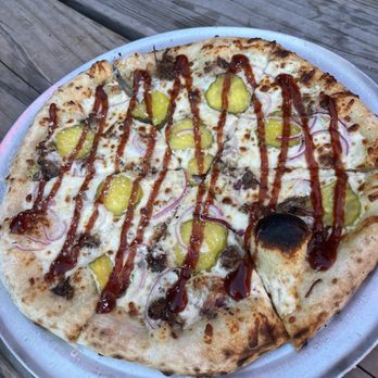 The Dough Station - The Local: brisket white pizza. So delish! - Pizza Near Me - Castroville, Texas The Dough Station - The Local: brisket white pizza. So delish! - Pizza Near Me - Castroville, Texas