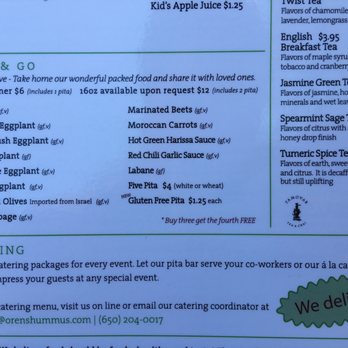 Oren's Hummus - Mediterranean Near Me - Cupertino, California
