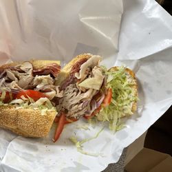 The Pearl Seaside - Salami and turkey, look at all that meat! Sooo good!