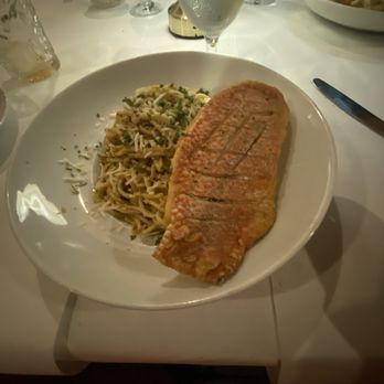 Pesce iTALiAN - Spaghetti Aglio e Olio with Snapper - Diners Near Me - St Thomas, Virgin Islands