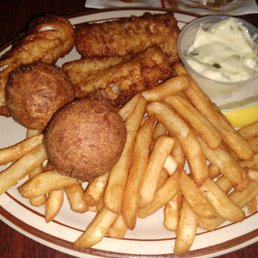 Friday Fish Fry - All you can eat - Haddock , fries,  dinner salad , awesome homemade beans , corn fritters , The Cabin Bar & Grill