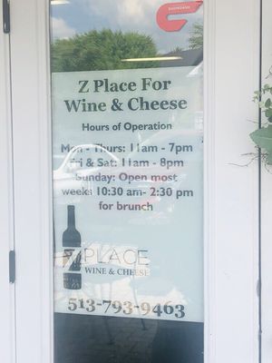 Menu photo 1 Z Place for Wine & Cheese Montgomery, OH Menu photo 1 Z Place for Wine & Cheese Montgomery, OH