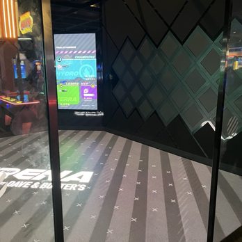 Dave & Buster's Orange - Glass Box which hosts the Arena games - American Near Me - Orange, California
