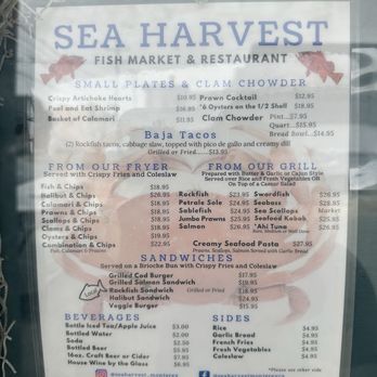 Sea Harvest - Menu - Seafood Near Me - Monterey, California Sea Harvest - Menu - Seafood Near Me - Monterey, California