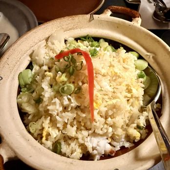 Coup De Thai - Clay Pot Crab Fried Rice: tasty but was missing crispy rice (4/5) - Thai Near Me - Los Gatos, California Coup De Thai - Clay Pot Crab Fried Rice: tasty but was missing crispy rice (4/5) - Thai Near Me - Los Gatos, California