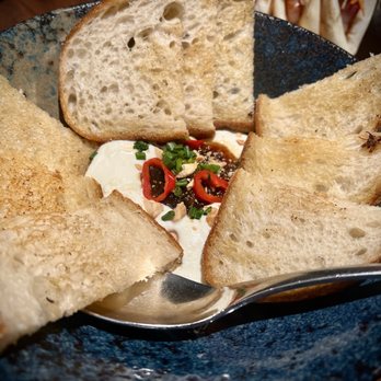 Emery - Whipped Feta  (fig jam, pickled Fresno chiles, Marcona almonds, 16 Bricks sourdough crostinis V, GFR) $14 - Seafood Near Me - Cincinnati, Ohio