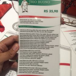 Cantina Buonasera - Cardápio