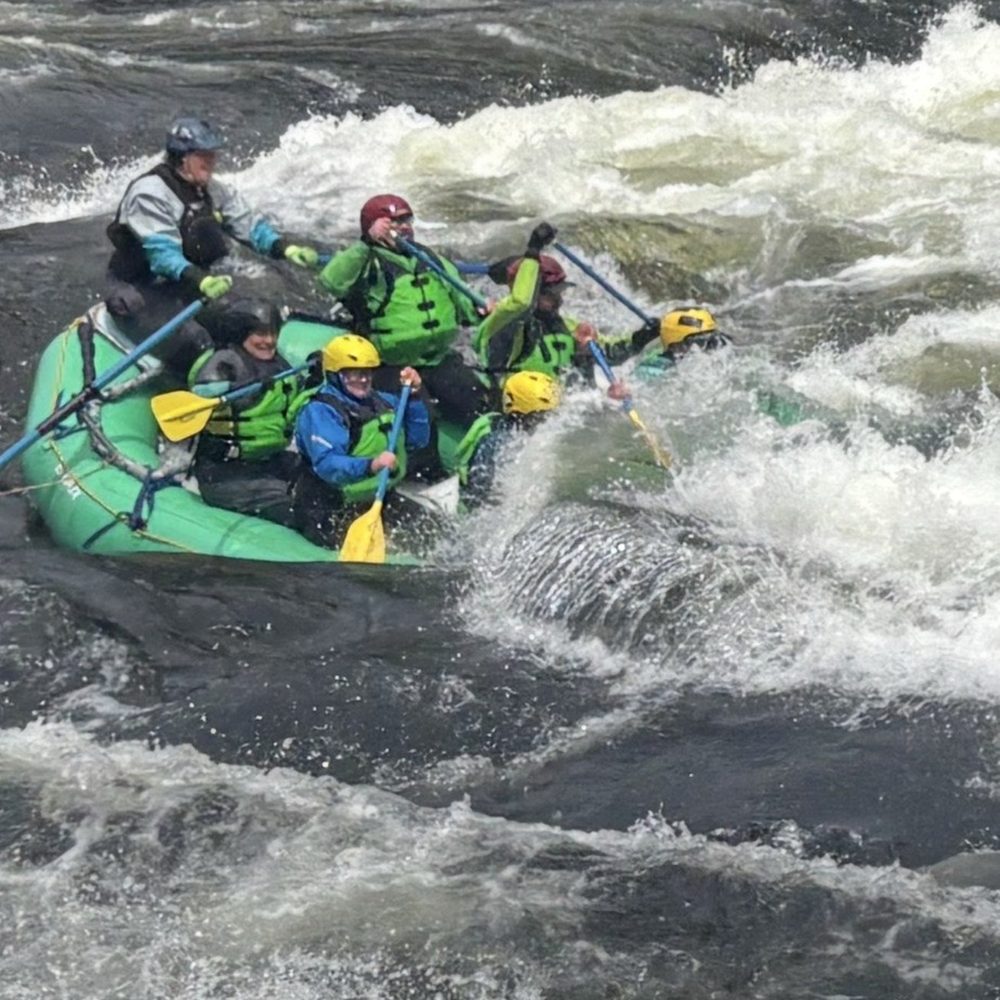 Mammoth River Adventures - Front of boat taking a big wave to the chest - Rafting/Kayaking Near Me Mammoth River Adventures - Front of boat taking a big wave to the chest - Rafting/Kayaking Near Me
