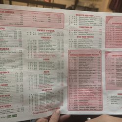 Great Wall Chinese Restaurant - Menu