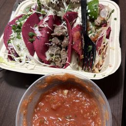Salsa, chips, cheese quesadilla. Salsa, chips, cheese quesadilla.