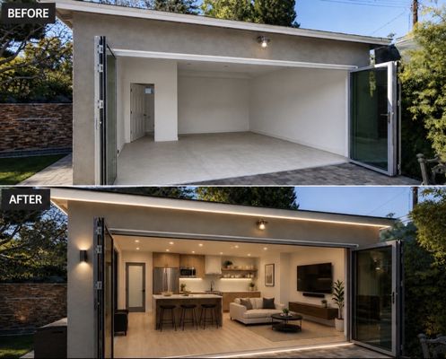 Garage Conversions & Doors - Turn your existing garage into a fully legal, livable second unit. Faster and more affordable than a ground-up ADU, with full permits, insulation, plumbing, and finishes handled by one accountable team. The fastest path to rental income on your lot. Garage Conversions & Doors - Turn your existing garage into a fully legal, livable second unit. Faster and more affordable than a ground-up ADU, with full permits, insulation, plumbing, and finishes handled by one accountable team. The fastest path to rental income on your lot.