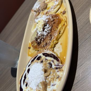 Snooze, an A.M. Eatery - Pancake Flight- Blueberry Danish Pancakes, Sweet Potato Pancakes and Pineapple Upside Down Pancakes - so yummy - Breakfast & Brunch Near Me - Austin, Texas Snooze, an A.M. Eatery - Pancake Flight- Blueberry Danish Pancakes, Sweet Potato Pancakes and Pineapple Upside Down Pancakes - so yummy - Breakfast & Brunch Near Me - Austin, Texas