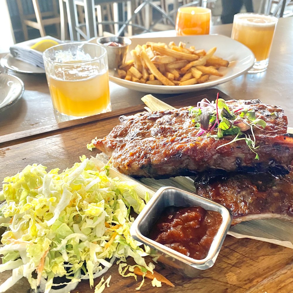 Oxbow Urban Kitchen - BBQ full rack ribs very delicious, slaw bland, fries tasty, cocktails perfect. - Steakhouses Near Me - Sumner, Washington Oxbow Urban Kitchen - BBQ full rack ribs very delicious, slaw bland, fries tasty, cocktails perfect. - Steakhouses Near Me - Sumner, Washington
