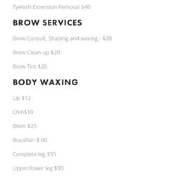 Skin By Sarah - Service Menu