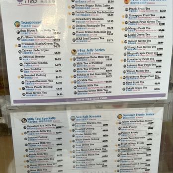 i-Tea - Menu 11/18/2024 - Desserts Near Me - Oakland, California