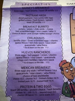 Menu photo 4 Barney's Beanery Santa Monica, CA
