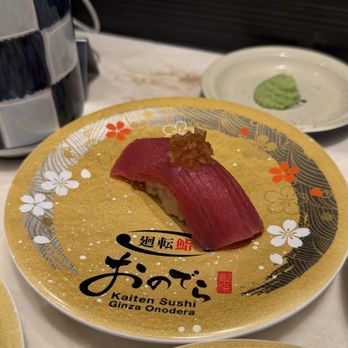 Kaiten Sushi Ginza Onodera Hawaii - Tuna with soy vinaigrette - Conveyor Belt Sushi Near Me - Honolulu, Hawaii