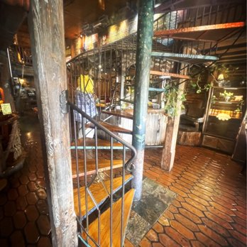 Yellow Deli - The spiral staircase that leads to the upper level of the restaurant. - Coffee & Tea Near Me - Chattanooga, Tennessee
