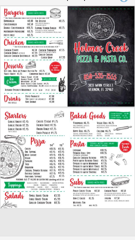Holmes Creek Pizza And Pasta Company Logo
