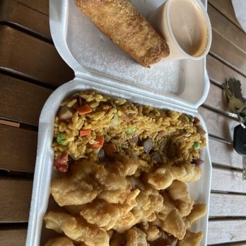 Hong Kong Cafe - a tray of fried food and a cup of coffee - Chinese Near Me - Hickory, North Carolina Hong Kong Cafe - a tray of fried food and a cup of coffee - Chinese Near Me - Hickory, North Carolina