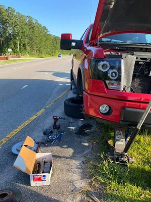 Roadside or at Home - We offer 100% mobile service for your convenience. Our labor rate is $55 per hour. To calculate the cost of your job, we will use a labor guide. To view more services on the labor you need, the drop down menu on the "services" tab of our web site will help you. Thank you! Roadside or at Home - We offer 100% mobile service for your convenience. Our labor rate is $55 per hour. To calculate the cost of your job, we will use a labor guide. To view more services on the labor you need, the drop down menu on the "services" tab of our web site will help you. Thank you!