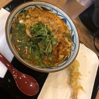 Marugame Udon - Tonkatsu udon and side shrimp tempura - Japanese Near Me - Berkeley, California