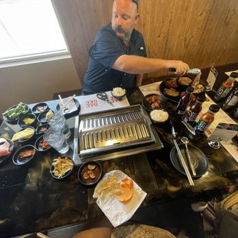 Dae Gee - here is the spread they 1st bring you for AYCE lunch. The kimchi soup & crunchy wings were a good additive. - Korean Near Me - San Antonio, Texas