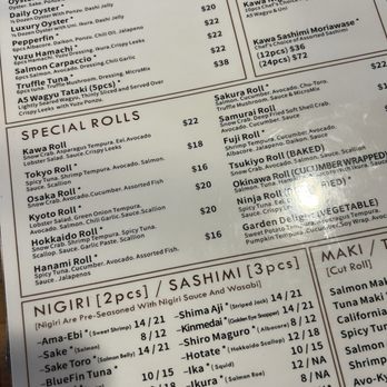 Sushi Kawa - Menu - Sushi Bars Near Me - Sacramento, California Sushi Kawa - Menu - Sushi Bars Near Me - Sacramento, California