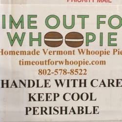 Time Out for Whoopie - Shipping label