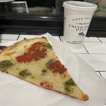 Uncle Tony's Pizza - Vegan slice with root beer, of course! - Pizza Near Me - New York, New York Uncle Tony's Pizza - Vegan slice with root beer, of course! - Pizza Near Me - New York, New York