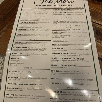 I Tre Mori - Many menu choices. - Pizza Near Me - Indianapolis, Indiana