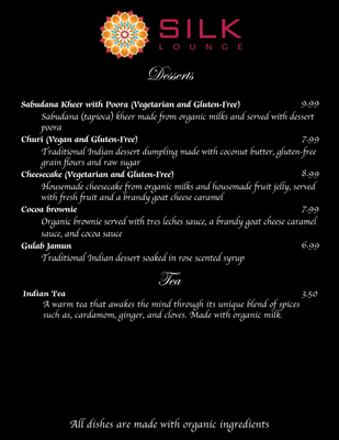 Menu photo 1 Silk Lounge Vancouver, BC