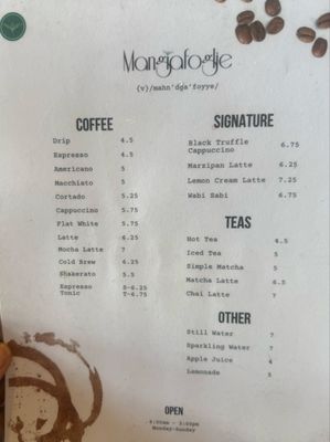 Menu photo 2 Mangiafoglie Long Beach, CA