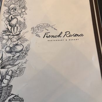 French Riviera - Front of menu - French Near Me - Cabo San Lucas, BCS