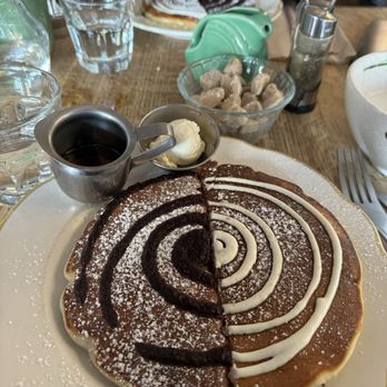 La Note - Split berry compote and Creme Fraiche Pancakes - French Near Me - Berkeley, California