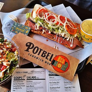 Potbelly - Farmhouse Salad, A Wreck with Broccoli Cheddar Soup  marvelous first visit - Sandwiches Near Me - Allen Park, Michigan