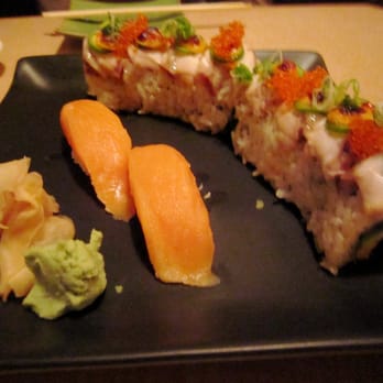 Koo - Azteca roll & Alaskan king salmon nigiri - Japanese Near Me - San Francisco, California Koo - Azteca roll & Alaskan king salmon nigiri - Japanese Near Me - San Francisco, California