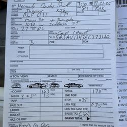 Sam's Wrecker Service - Original statement