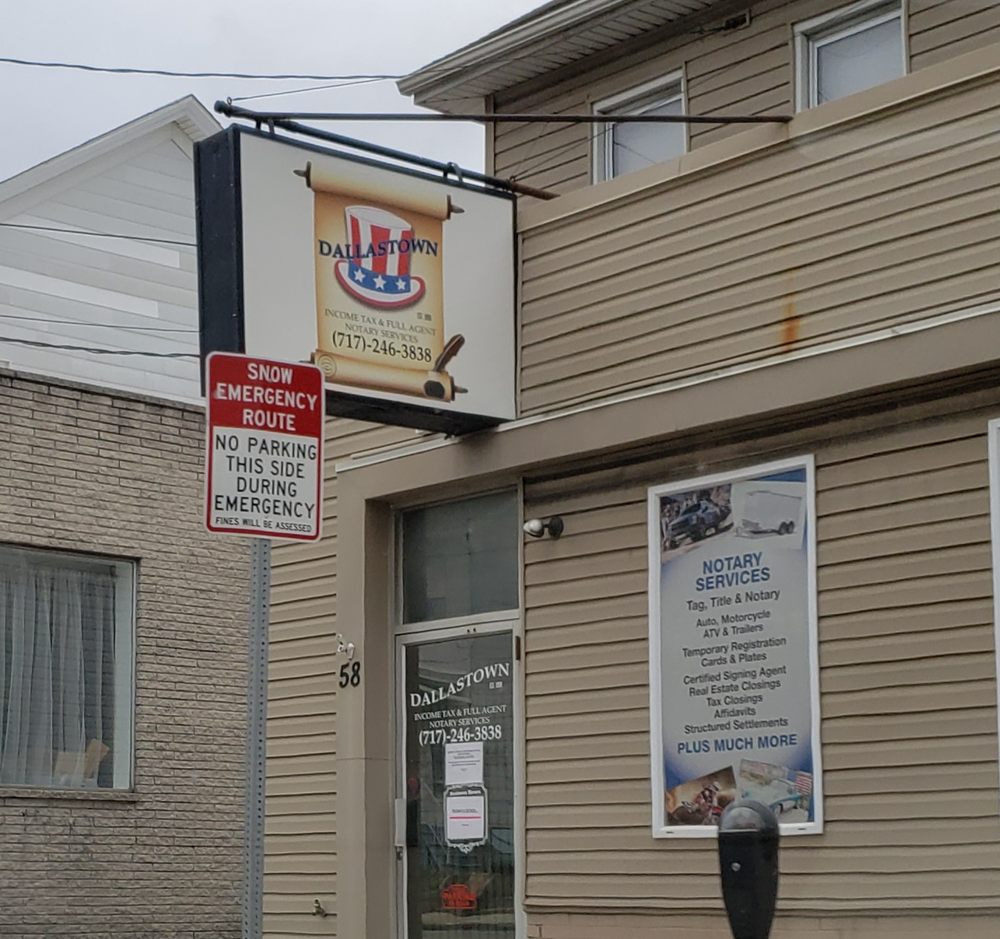 DALLASTOWN TAX & FULL AGENT NOTARY SERVICES Updated August