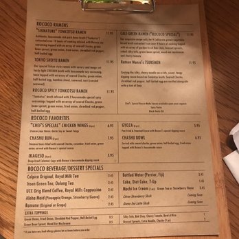 Rococo Ramen - Menuuu - Ramen Near Me - Granada Hills, California
