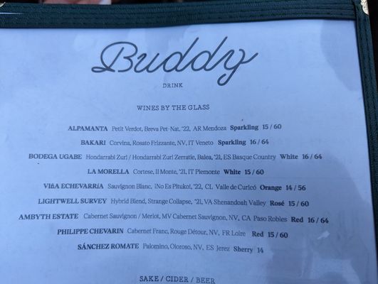 Menu photo 8 Buddy San Francisco, CA