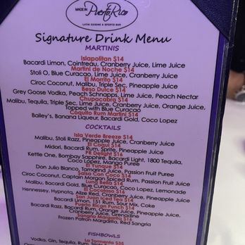 Made In Puerto Rico - Drink menu - Cocktail Bars Near Me - Bronx, New York Made In Puerto Rico - Drink menu - Cocktail Bars Near Me - Bronx, New York