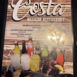 Costa Mexican Grill - Menu