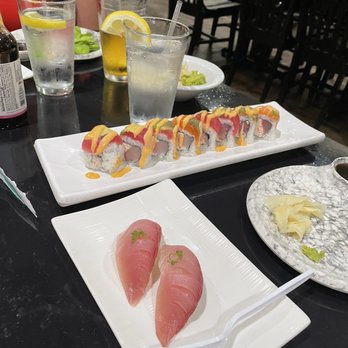 Fumi Sushi Restaurant - Titanic Roll and hamachi pieces - Japanese Near Me - Modesto, California