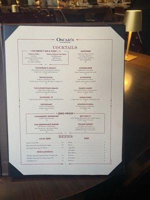 Menu photo 1 Oscar's Steakhouse Las Vegas, NV Menu photo 1 Oscar's Steakhouse Las Vegas, NV