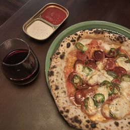 Pepperoni Jalapeño and Hot Honey, side of ranch & marinara Pepperoni Jalapeño and Hot Honey, side of ranch & marinara