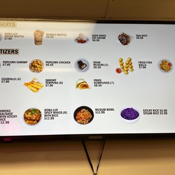Boba Luv - Menu as of 12/5/2022 - Bubble Tea Near Me - Fresno, California