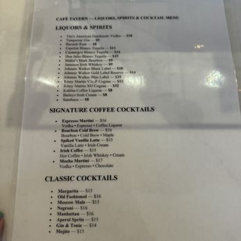 Genika Cafe - Alcoholic beverage menu - Coffee & Tea Near Me - Washington, DC, District of Columbia