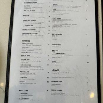 El Barrio Cantina - Drink menu - Mexican Near Me - Long Beach, California